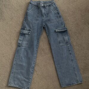 Stylish Blue Cargo Jeans